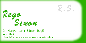 rego simon business card